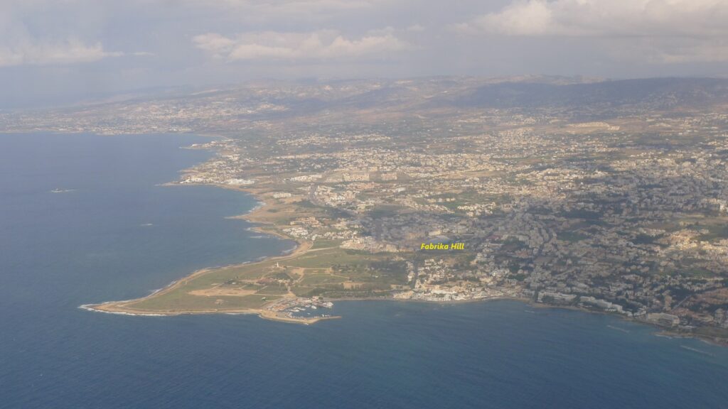 Vue aérienne du site de Nea Paphos. Vue vers le Nord.